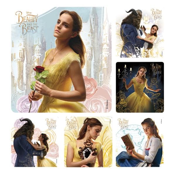 Stickers Beauty and the Beast Assorted 100/Rl
