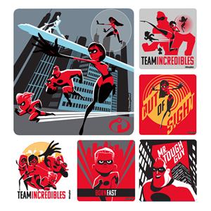 Stickers The Incredibles 2 Assorted 100/Rl