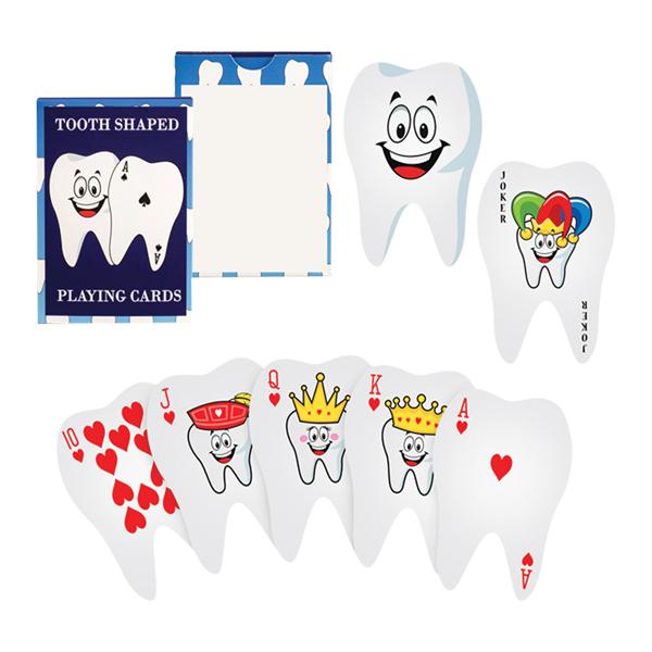 Playing Cards Tooth Shaped White 24/Pk