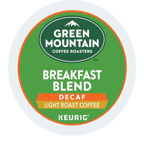 Green Mountain Coffee Breakfast Blend Decaf Coffee K-Cups, 24/box 24/Bx