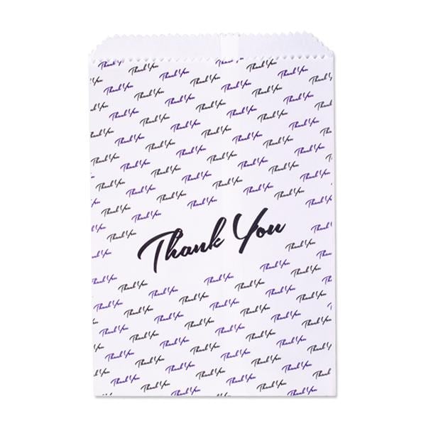 Scatter Print Bags Thank You 1-Sided White 100/Pk