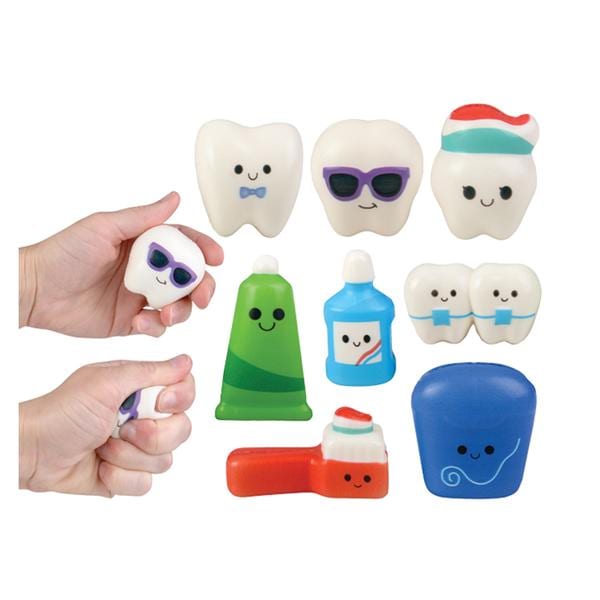 Baby Tooth Finder Toys Squishy Mini Dental Poly Urethane Assorted 50/Pk