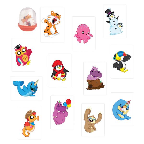 Tattoos Capsule Mix Animal Assortment 250/Pk