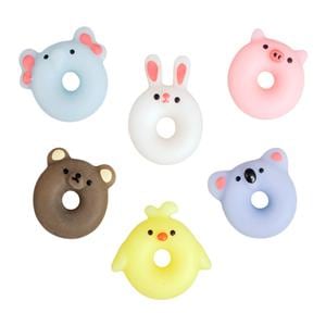 Stretchy Toy Squishy Animal Rings Assorted Animals 1.5 in 48/Pk