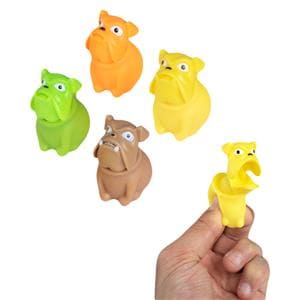 Toy Popping Head Bulldog Assorted Colors 24/Pk