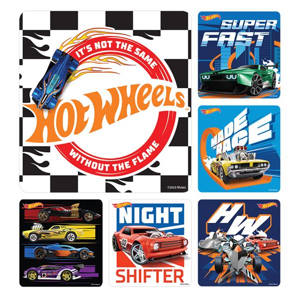 Mattel Stickers Cars 2.5 in x 2.5 in Hot Wheels 100/Rl