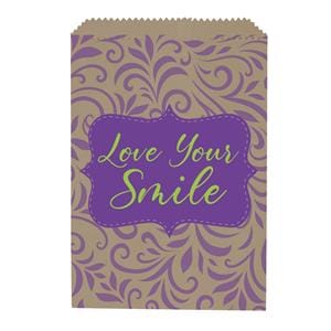 Fully Biodegradable & Recyclable Bags Paper Love Your Smile 100/Pk