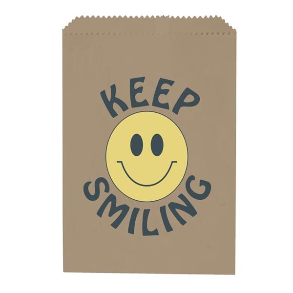 Fully Biodegradable & Recyclable Bags Paper Keep Smiling 100/Pk