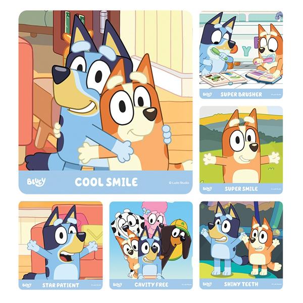 Stickers Kids Bluey Dental 100/Rl