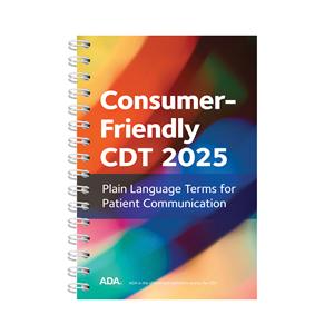 American Dental Association Coding Book 2025 Consumer Friendly CDT Ea