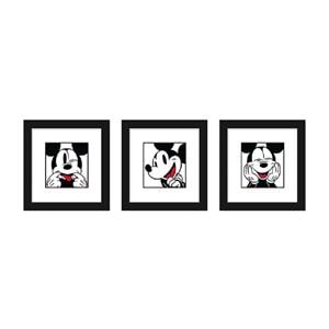 3 Piece Wall Art Mickey Mouse 12 in x 12 in 3/Pk