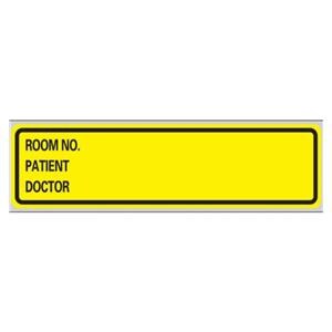 Label Chart Imprinted 1-3/8x5- YELLOW 200/RL 200/RL