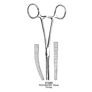 Rochester-Pean Hemostatic Forcep Straight 8" Stainless Steel Autoclavable Ea