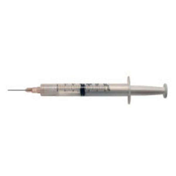 Baksnap Syringe/Needle 3cc Luer Lock 25gx1" Safety 100/Bx