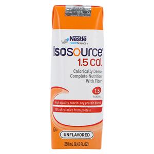 Isosource 1.5 Tube Feeding Formula 1.5 Calorie Unflavored 250mL Carton 24/Ca