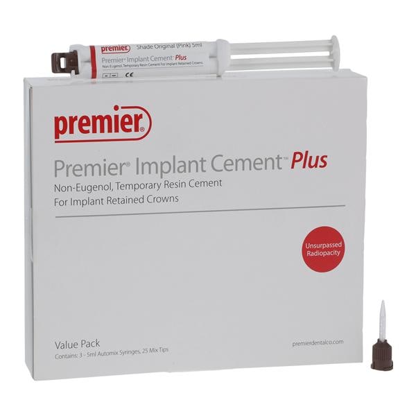 Premier Implant Cement Plus Implant Cement Pink Value Pack 3/Pk