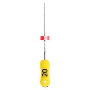 Hand K-File 21 mm Size 20 Stainless Steel Yellow 6/Pk