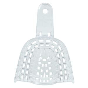 President Disposable Double Arch Impression Tray Perforated 3 Medium Upper 12/Bg