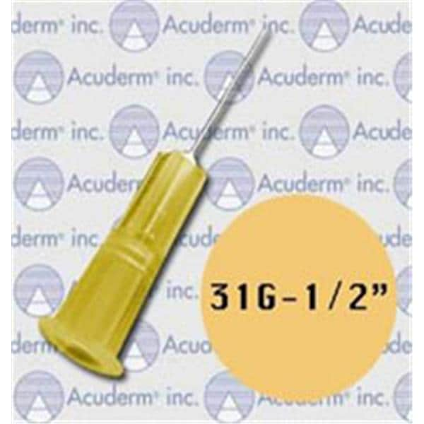 AcuNeedle Hypodermic Needle 31gx1/2" Conventional 100/Bx, 1 BX/CA