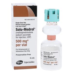 Solu-Medrol Injection 500mg PF SDV Act-O-Vial 4mL Vl