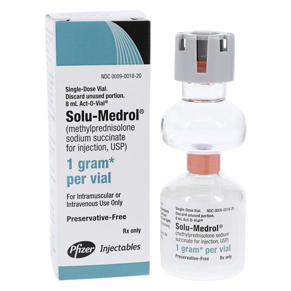 Solu-Medrol Injection 1gm PF A-V SDV Act-O-Vial 8mL Vl