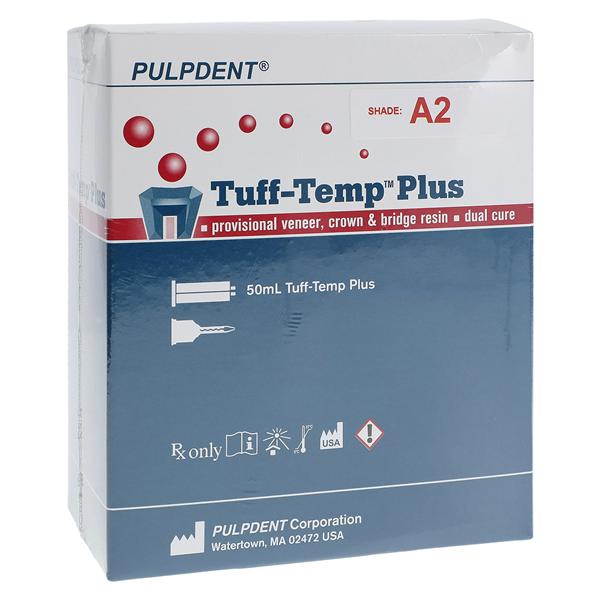 Tuff-Temp Plus Temporary Material 50 mL Shade A2 Cartridge Complete Package