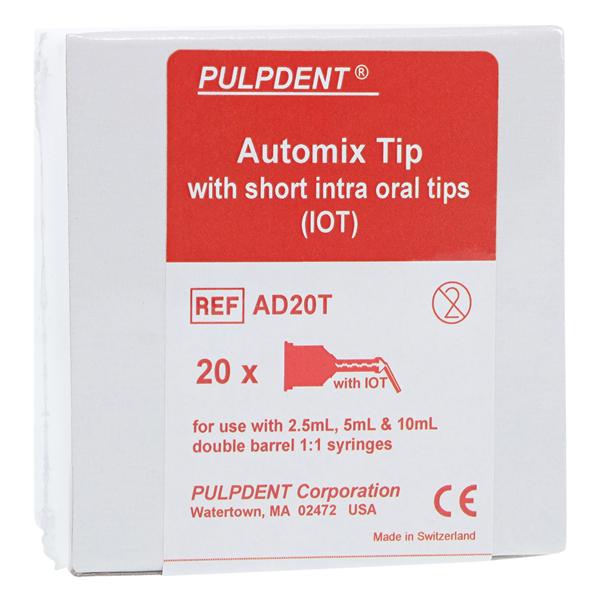 Automix Intraoral Tips f/ w/ 2.5mL, 5mL & 10mL 1:1 AM Syrngs 20/Pk