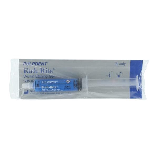 Etch-Rite 38% Phosphoric Acid Etching Gel 12 mL Syringe Ea