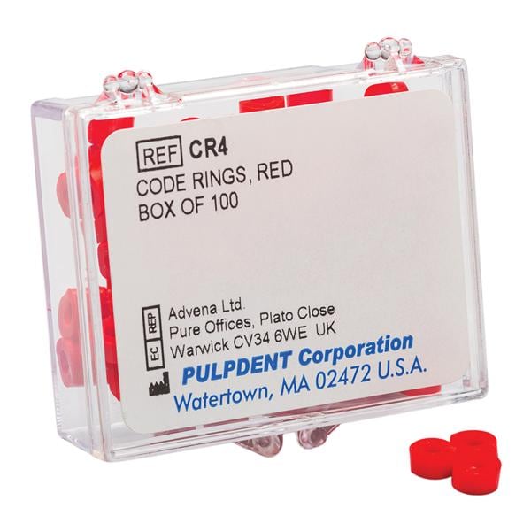 Color Code Rings Red 100/Bx