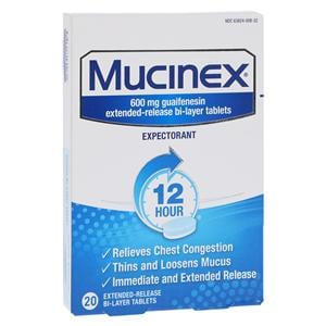 Mucinex Tablets 600mg Extended Release 20/Bx