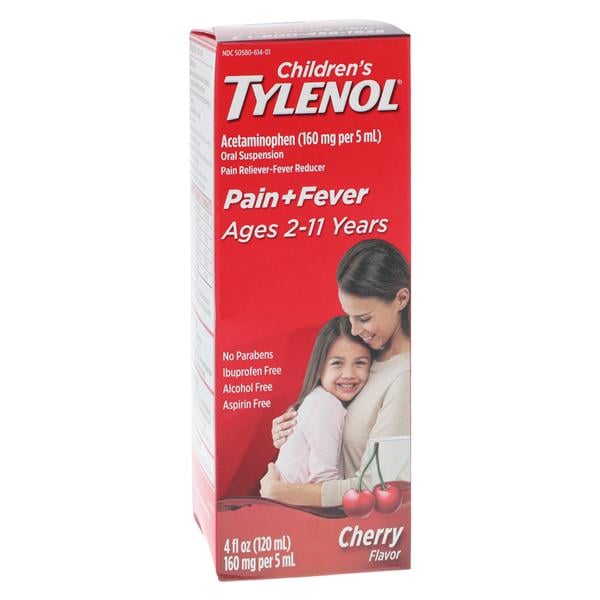 Tylenol Children Pain Reliever Suspension 160mg/5mL Cherry Blast 4oz/Bt