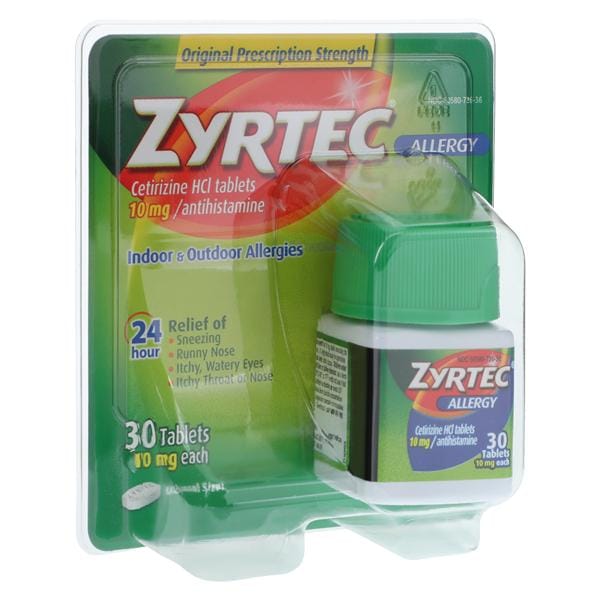 Zyrtec OTC Allergy Oral Tablets 10mg 30/Bt, 24 BT/CA