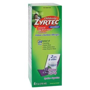 Zyrtec Children Allergy Syrup 1mg 4oz/Bt, 36 BT/CA