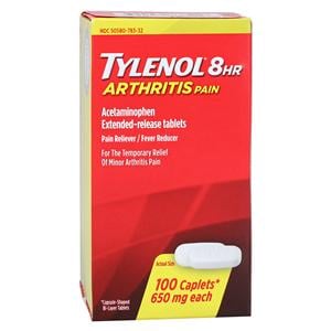 Tylenol 8Hr Arthritis Pain Fever Reducer Caplets 650mg 100/Bt