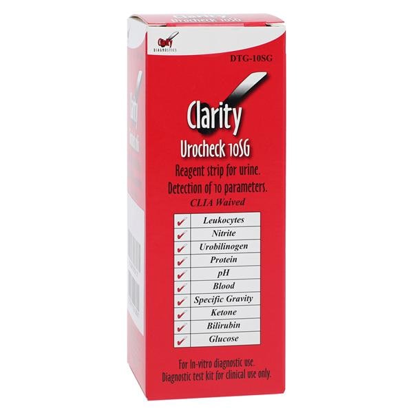 Clarity 10 SG Urinalysis Test Strips For ABX Pentra 100/Bx