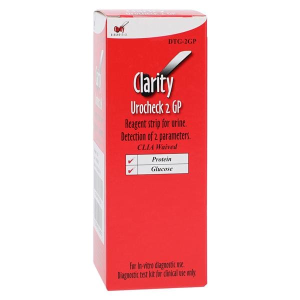 Clarity 2GP Urinalysis Test Strips For 120C Analyzer 100/Bx