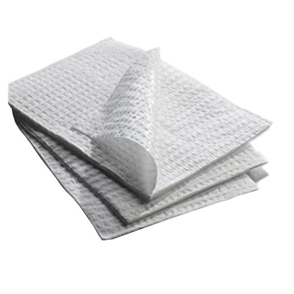 Patient Towel Poly 17 in x 18 in White Disposable 600/Ca