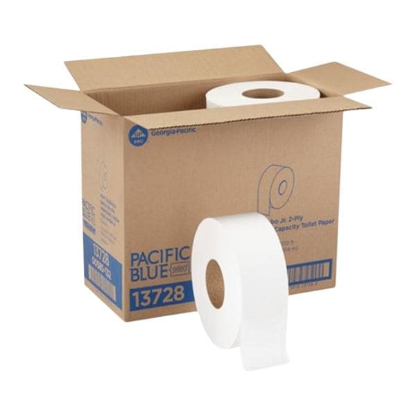 Pacific Blue Select Jumbo Junior Toilet Tissue White 2 Ply 8Rl/Ca