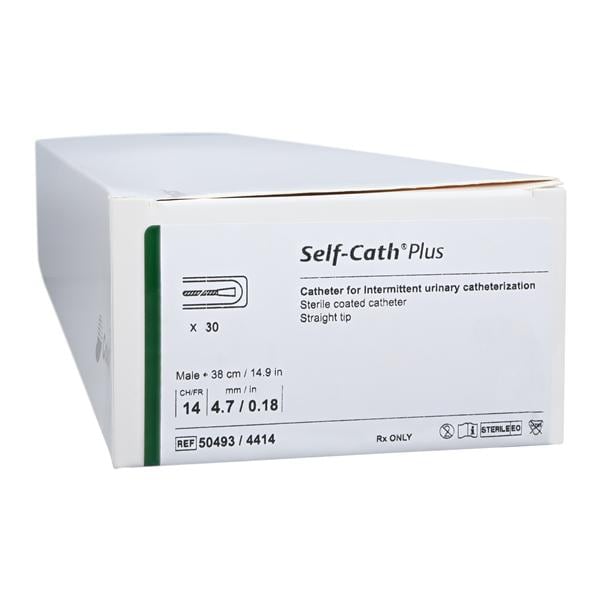 Self-Cath Plus Catheter Intermittent 14Fr Lng Strt Tp Lbrcs Hydrphlc Ct 16 30/Bx