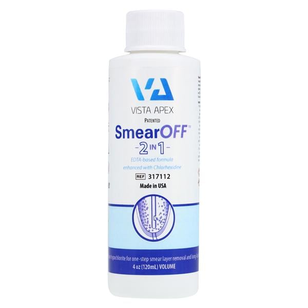 SmearOFF 2-In-1 Cleanser EDTA Root Canal Prep 4 oz 4oz/Bt, 12 BT/CA