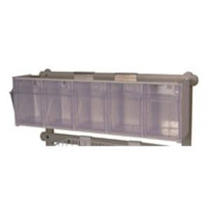 Classic Tilt Bin Clear Plastic With Rail Clips Ea