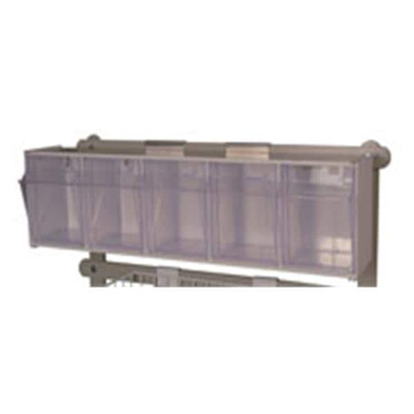 Classic Tilt Bin Clear Plastic With Rail Clips Ea