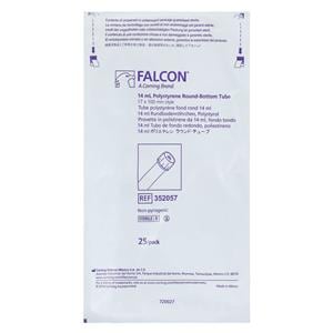 Falcon Test Tube Polystyrene 14mL 17x100mm Sterile 25/Pk