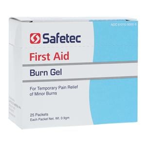 Safetec Burn Relief Gel 0.9gm 25/Bx, 36 BX/CA