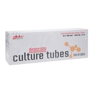 Culture Tube Borosilicate Glass 14mL 16x100mm Non-Sterile 250/Bx