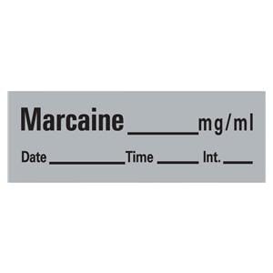 Anesthesia Label Marcaine mg/ml Gray 1/2x500" 333/Rl