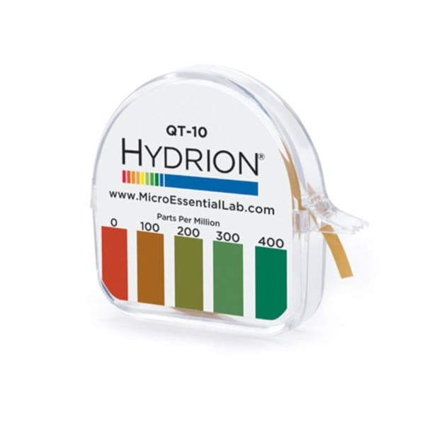 Hydrion Quaternary Test Strip 0-400ppm 10/Ca