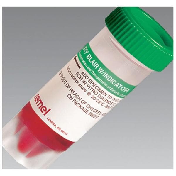 Vial Fecal Transport 15mL With Indicator/ Cary-Blair 120/Pk