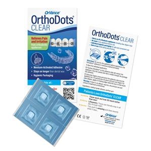 OrthoDots Pain Relief Wax Packs w/ Mstr Actv Adhs 5" x 3" x 3.2" Clr 200/Pk
