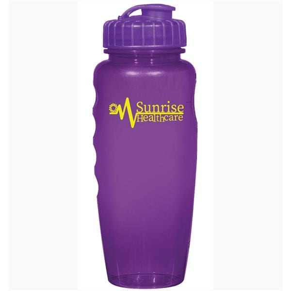 1 Color Imprint Poly-Clear Water Bottle Plastic 30 oz 100/Ca